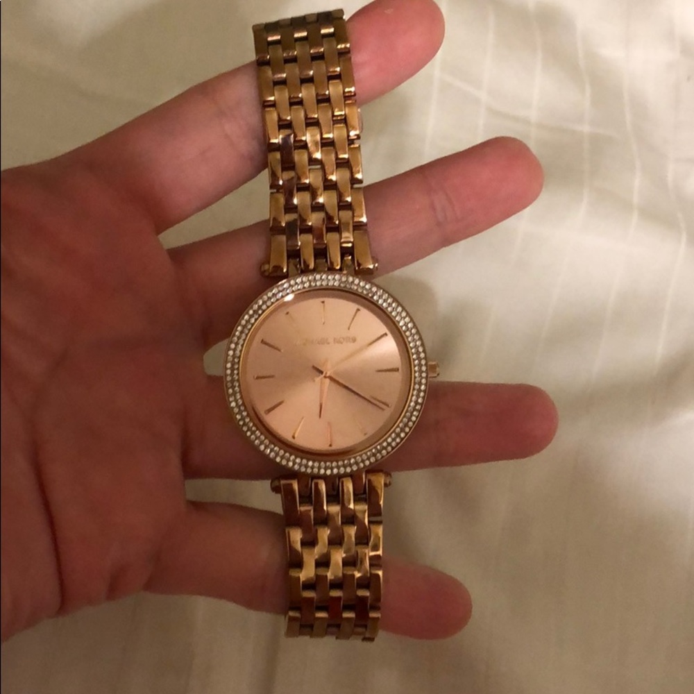 MK Darci Rose Gold Stainless Steel Bracelet Watch - Picture 4 of 6